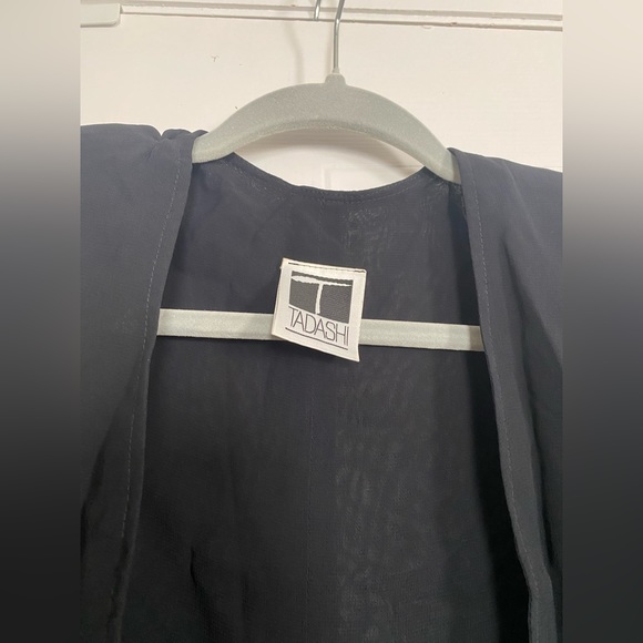 Vintage Tadashi black chiffon blazer - Picture 3 of 3